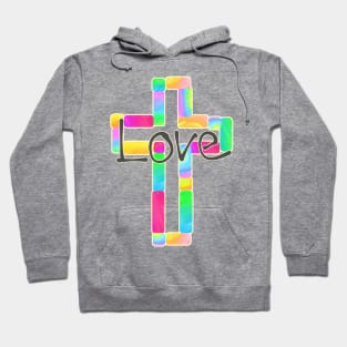 Decorative Cross with Love Hoodie